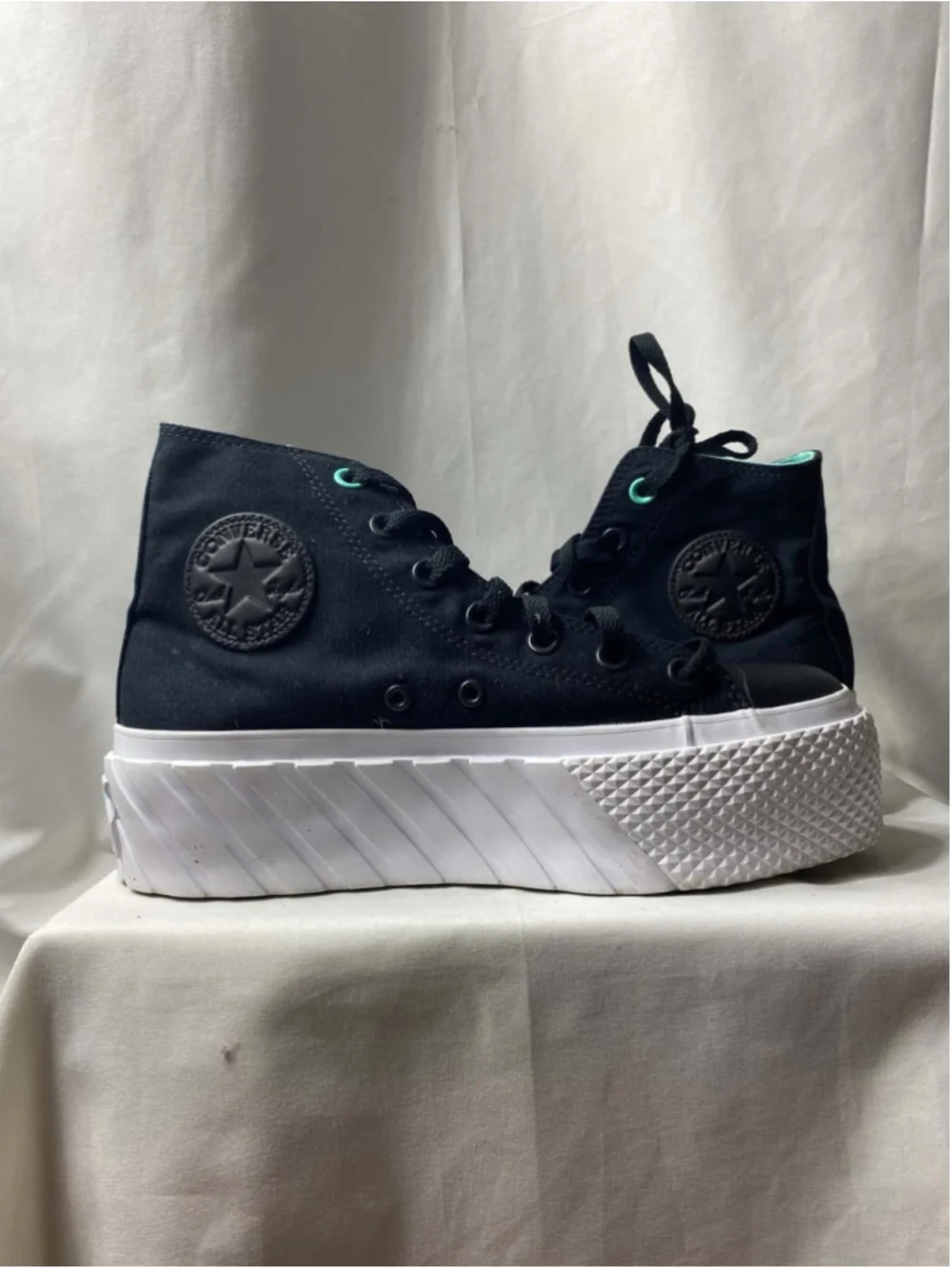 Converse Chuck Taylor All Star Lift 2X High Surface Fusion Black W 8 Platform